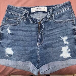 Hollister Women's Blue Denim Shorts